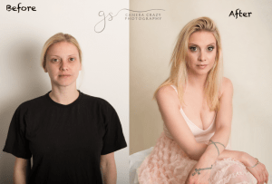 Before and After Portrait session 3